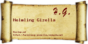 Helmling Gizella névjegykártya
